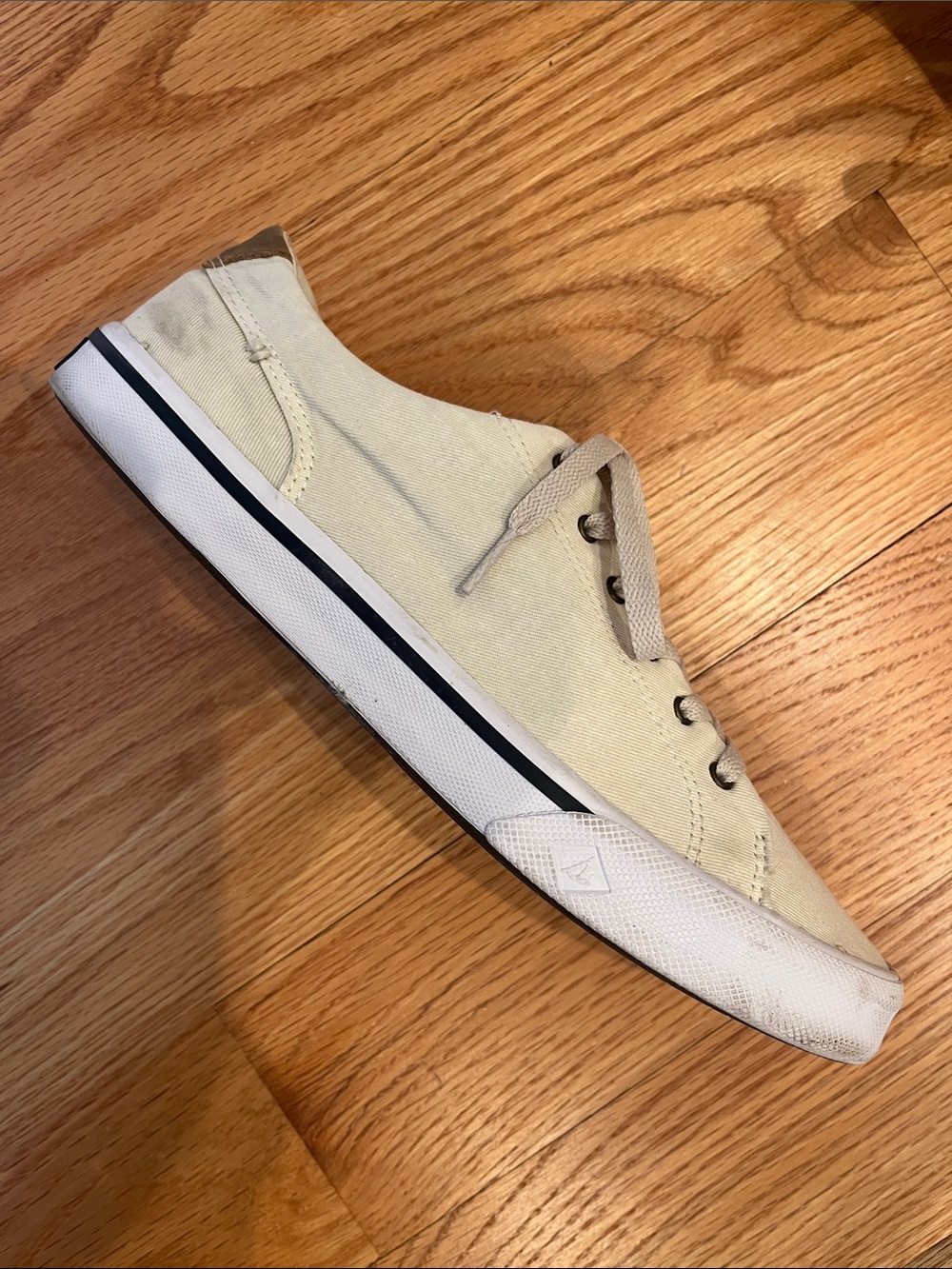 Men's Sperry Low-Top Canvas Sneakers in Light Beige - Picture 5 of 9